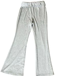 Women’s Grey Flared Leggings with Folded Waist-Band  Size Medium